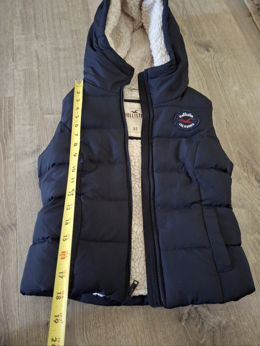 Vintage Hollister by A&F Sherpa Fur Lined Pearl Street Vest Jacket Size Xs - Picture 2 of 5